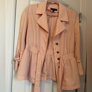 Banana Republic Women's Light Pink Cropped Trench Coat